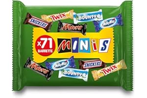 D DIRECT MART THE QUALITY SERVICE YOU EXPECT Direct Mart Mixed Mini Chocolate Multipack, Assorted Party Bag, Fun Size Chocolate Bars, Mars+Twix+Bounty+Snickers+Milky Way, Bulk Sweets, Individually Wrapped, Convenient Treat Bag (71 Chew Bars)