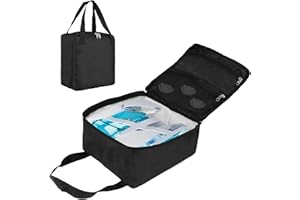 ADFUENOM Reiseetui für Nasenreiniger,Reise-Sicherheitstasche Kompatibel mit Navage Nasenspül-System,Tragbare Arbeitsplatten-Caddy tragbare Neti-Topf-Tragetasche, schützende Nasenreiniger-Tasche mit Griff