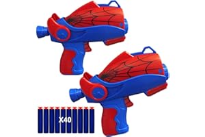 YAPARTIFA Spider Toys Kids Boys Gift,Boy Toy Age 3 4 5 6 7 8 9 10 11 12,Spider Shooters for Kids, Super Hero Toys Set 2 Kinds Soft Bullets for Boys Girls (2Pcs)