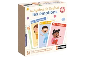 Nathan - Au Rythme de l'enfant Les émotions - Apprendre à gérer ses émotions - Jeu de Cartes mémoire et Paires pour Les Enfants - 3 à 7 Ans