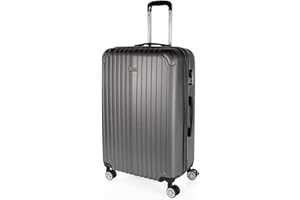 ITACA - Maletas Grandes De Viaje Rígidas Ligeras con 4 Doble Rueda 360° Maleta Grande 23 Kilos Alta Resistencia Extensible Maleta XL Duradera, Antracita