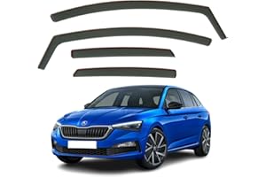 AIRFLUX Set mit 4 Windabweisern, kompatibel mit Skoda Scala 5-Türer Schrägheck 2019 2020 2021 2022 2023 2024 2025 Modelle.