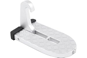 OBQCARE Auto Pedal Türstufe Autotürstufe Fahrzeug Haken Pedal Faltbar Auto Türpedal Einfacher Zugang Zum Auto Dach Auto Zubehör für SUV RV Geschäftsauto Familienauto Silber