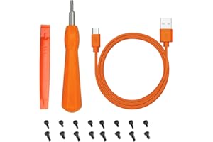 KATSLYN Ring Doorbell Screwdriver Replacement Charger Charging Cable Cord Fit For Video Doorbell, Power Cord Wire Compatible For Ring Enabled Video Doorbell, With Screwdriver, 16 Screws, Pry Bar(Orange)