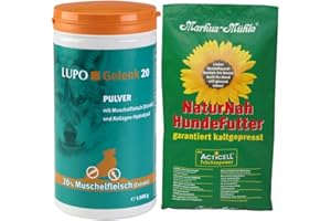 FVLFIL Luposan Lupo Gelenk 20 Pulver 1000g + gratis 1,5kg NaturNah Hundefutter