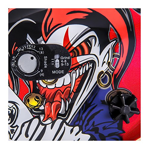 Stamos Germany – Schweißhelm Pokerface – PROFESSIONAL SERIES – 100 x 65 mm – Lichtschutz DIN 4 – 8 oder DIN 9 – 13 - 2