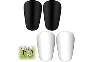 DOMICUBES 4 Pièces Mini Protège Tibias, 10 × 6 cm Protège Tibias de Football Petit Protege Tibia Mini Football Shin Pads Graffitis DIY pour Enfant Jeunes et Adultes Jeux de Football Jogging Courir (Noir, Blanc)