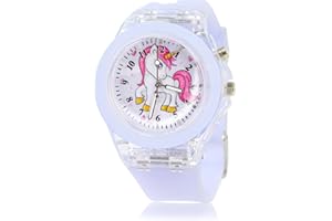 Vspek Orologio elettronicamente per Bambini, Orologio da Polso per Ragazze, Cartoni 3D Orologio