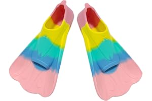 Qurygin Silicone Swim Fins Kids - Professional Swimming Flippers For Children - Comfortable Soft Silicone - For Swimming And Diving Beginners - Kids Girls Boys Adults