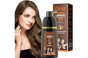 AMZSEA Instant Black Hair Shampoo 420ml - Semi-Permanente schwarze Haarfarbe Shampoo für natürliches Haar, hält 30 Tage, schnell wirkende Formel für Männer & Frauen (Light Brown, 420ml)