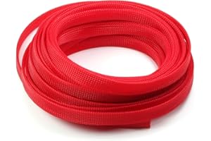 Othmro Manchon de Câble Gaine 10M Souple, Gaine Câble Tressée Extensible, Gestion des Câbles Rangement Tressée Fendue en Pet, Gestion de Câble Réglable, Protection Gestion des Câbles pour TV, PC, USB