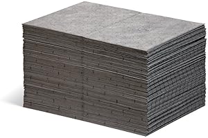New Pig MAT204 PIG Universal Mat, 83.6 L Absorbency, 51 cm Length x 38 cm Width, 200 Pad/Bag, Grey (Pack of 200)