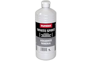 NAZZA EUROTEX Disolvente White Spirit, Aguarrás mineral incoloro para pinturas sintéticas, barnices o pinturas al óleo - 1 Litro