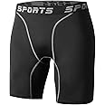 Sillictor Mens Compression Base Layer Shorts Anti Chafing Running Underwear Men Breathbale Sports Underwear Tight Shorts for Football Cycling Workout,Moisture Wicking Muscle Support