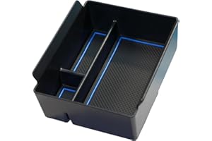 MEDZUK Kompatibel mit Skoda Kodiaq 2024-2025 2026 Auto Mittelkonsole Aufbewahrungsbox Armlehnen Tray Center Console Organizer Handschuhfach Zubehör (Blau)