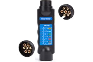 SPARKMOTO 7 Polig Anhängerbeleuchtung Testen Gerät mit LED-Anzeige,12V Auto Anhänger Rückleuchten Prüfgerät 7 Polig Anhänger Beleuchtungstester Für LKW,RV,PKW,Fahrradträger Beleuchtung Diagnose Gerät