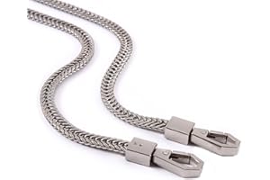 XIAZW Flach Geldbörsen Kette Taschenkette Schulterriemen Schultergurt Handtaschen Riemen 120 cm (Silber)