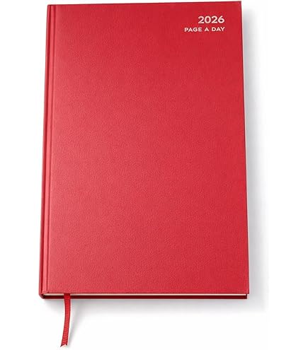 1ABOVE 2026 A5 Day-to-Page Diary - Hardback Planner With Hourly Schedule & Year View