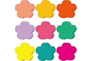 GEYEE 108 Pcs Flowers Cutouts Paper Flowers Assorted Colorful Flowers Shaped Die-Cut for Spring Classroom Decor Teachers Kids DIY Craft Projects Spring Theme School Party Bulletin Board Decorations