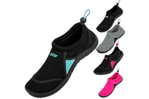 BESTIF Buty kąpielowe męskie i damskie | buty do pływania neoprenowe buty do wody ze sznurkiem | lekkie i wygodne | czarne, niebieskie, rozmiar 36-45