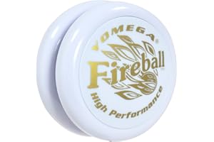 Yomega Fireball Yoyo – Transaxle Profesional Sensible Yoyo, Ideal para niños y Principiantes para Realizar como Profesionales + 2 Cuerdas adicionales y 3 Meses de garantía (Blanco)