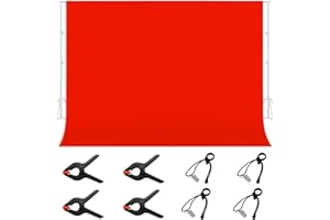 jiuzcare Photo Background 3 x 2 m Polyester Fabric Background Photography with 4 Background Clips 4 Spring Clips Foldable for Photo Studio, Video, Fashion Photography, Weddings, Parties and Birthdays,