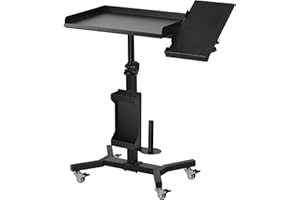 ‎POARMEEY POARMEEY Tattoo Tray Cart on Wheels with Extension Drehbar Tattoo Table Station Versatile Rolling Tool Tray for Artist Studio and Beauty Salon