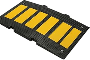 FERRI GROUP Dosso Artificiale per Garage 5x50x90, Made in Italy - Dosso Rallentatore Stradale in Gomma o PVC ad altissima resistenza – Dosso a Lunga Durata e Alta Visibilità - Rallentatore di Velocità a 40km/h