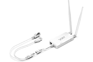 VONETS VAP11S-232 przemysłowy mostek WiFi o dużej mocy 2,4 GHz / wzmacniacz / mini router / adapter Ethernet WiFi przedłużacz hotspot z 2 portami RJ45 / antenami USB / DC do