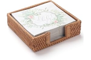 Doxiuyo Porta Tovaglioli in Rattan Quadrato, Cestino Porta Tovaglioli in Vimini per Cucina, Porta Tovaglioli Piatti per Tovaglioli di Carta, Porta Tovaglioli Intrecciati