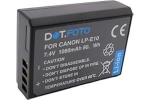 Dot.Foto LP-E10 Premium 7.4v / 1080mAh Batterie Rechargeable pour Canon EOS 1100D, 1200D, 1300D, 2000D, 4000D