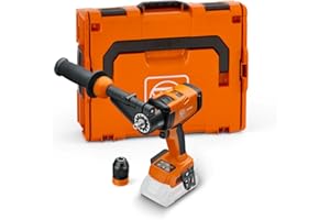 FEIN Akumulatorowa wiertarko-wkrętarka udarowa ASCM 18 QMP AS, 4-biegowa. Z bezszczotkowym silnikiem i interfejsem QuickIN, gwintowanie do M14 i wiercenie z otwornicami HM do 80 mm. Bez akumulatora i