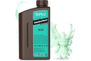 SUNLU 3D Drucker Resin 1KG, 405nm UV Härtendes Standard Photopolymer Schnellharz für 4K/8K LCD/DLP/SLA 3D Druck, Hohe Präzision, Geringe Schrumpfung, Mintgrün 1000g