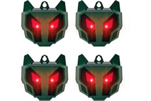 EYOURLIFE Solar Katzenschreck für Garten, 4 Stück Tiervertreiber Nachtaktiv Marderschreck Effektive Wasserdicht Tierabwehr mit Rotem LED-Licht Waschbär Abwehr wie Waschbären Rehe Füchse Wildschweine