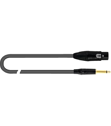 Microphone ALPHA cable - cannon female - 6,3 mm jack