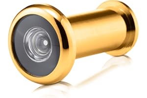 XFORT Spia Porta Cromata Lucida, Foro Spia Porta Grandangolare, Foro Spia Di Sicurezza Per Porta Anteriore, Foro Spioncino, Visori Porta Per Sicurezza, Ottone Lucido