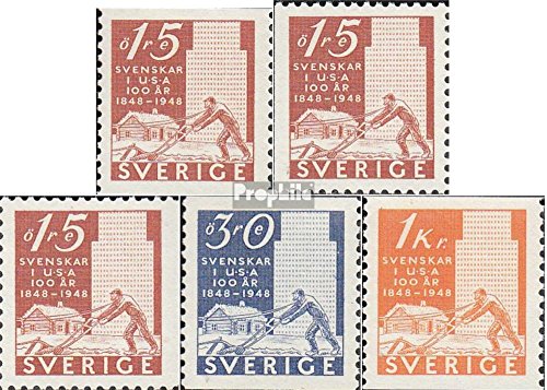 Schweden 340A,Dl,Dr-342A (kompl.Ausg.) 1948 Schwed. Siedler (Briefmarken für Sammler)