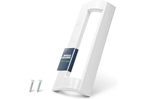 ERSATZTEILSHOP BASICS Tirador universal para frigorífico, 200 x 70 mm, color blanco, para frigorífico y congelador, con distancia de fijación de 82-163 mm, compatible con Bosch, Siemens