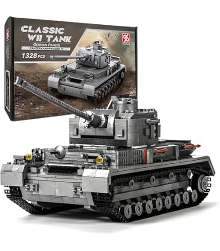 Leopard 2A7+ Tank Building Blocks - 898 PC Military Model Kit For Adults & Teens