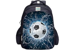 MATMO - Mochila escolar infantil, con estampado de fútbol, muy chula