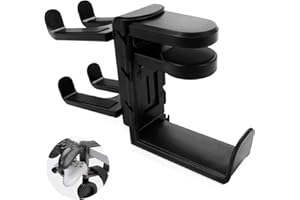 jinminamz Uchwyt na słuchawki i kontroler, uchwyt na kontroler z uchwytem, uchwyt na kabel, obracany o 360° hak na słuchawki do gier, oszczędność miejsca – uchwyt na słuchawki do biurka komputerowego