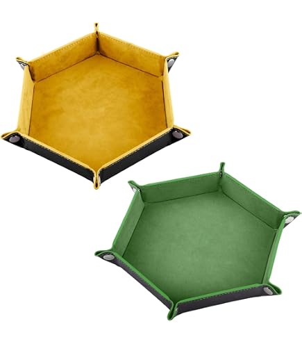 Plateau à Dés Pliable Double Face - Avec 7 Dés, Pour DND, RPG, Yams Et Autres Jeux De Société