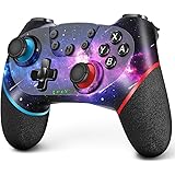 AceGamer Controller per Switch con Wake Up, Wireless Pro Controller per Gamepad Joystick con giroscopio a 6 assi, doppia vibr