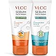 VLCC Salicylic Acid & Orange Peel Serum Facewash - 150 ml for Deep Pore Cleansing for AM | with Free Hyaluronic Acid & Aloe Vera Serum Facewash - 150 ml to Strengthen Skin Barrier for PM (B1G1)