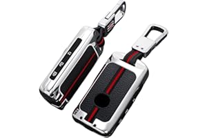 OTMIK Składany kluczyk samochodowy ze stopu cynku, pasuje do Mazda 3, 6, Alexa, CX3, CX4, CX5, CX-30, CX50, BP, BF, Sch5, MX-5, akcesoria do breloczków, srebro, 7.2*4.6*1cm