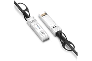 QINIYEK 10G SFP+ DAC Twinax Cable, Cable pasivo de Cobre (DAC) de conexión Directa, Compatible con Cisco SFP-H10GB-CU0.5M, Ubiquiti UniFi, Supermicro, Netgear, Mikrotik, 0,5 Metros (1,6 pies)