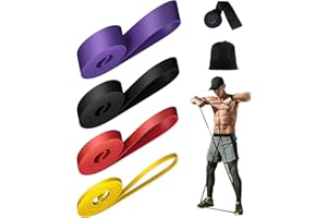 Victoper Bande di Elastici Fitness(4 Pezzi) Set,Bande di Resistenza Per Pilates Yoga Tonificante Stretching Muscolare Viene Fornito con Ancoraggio porta e Custodia