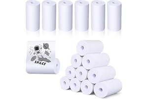 YICAAM Thermal Paper 15 Rolls Thermal Paper for Portable Instant Cameras, White Thermal Rolls, Thermal Paper, Children's Camera Refill Printing Paper for Children, Instant Cameras (57 x 30 mm)