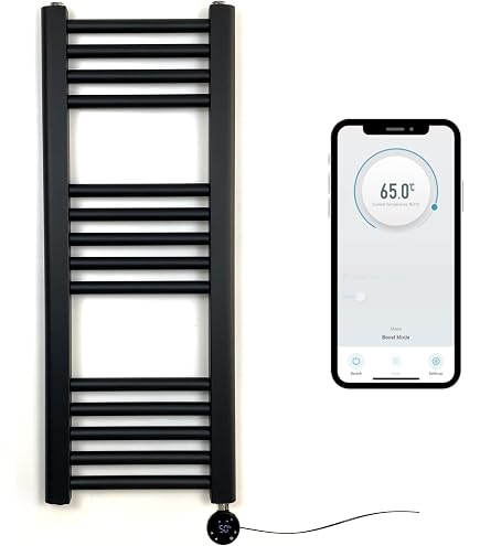 Asciugamani Elettrico Da Parete Omiros - 500 W, Bianco, Touch Screen, Riscalda Bagno