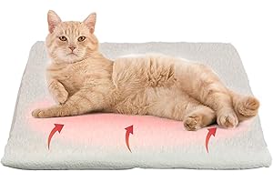 GingerUPer Heizdecke Katze 60 x 45 cm,Selbstheizende Decke für Katzen & Hunde, Wärmedecke Katze Extra Warme & Weich, Selbstwärmende Decke, Thermodecke Katzenbett Geräuschlos